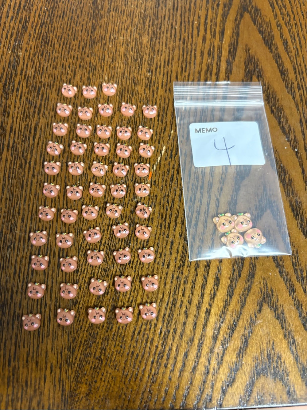 Jongho JJONGbear Set of 57 Nail Art Resin Charms Mini Aniteez Ateez